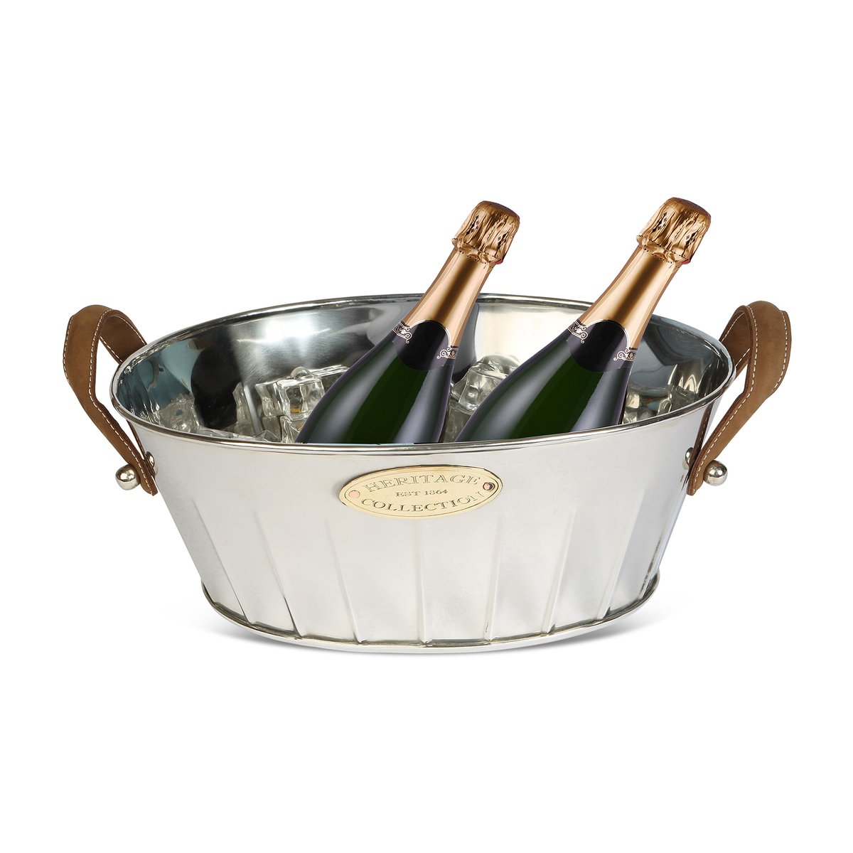 Culinary Concepts Heritage champagnekjøler med lærhank 30 cm