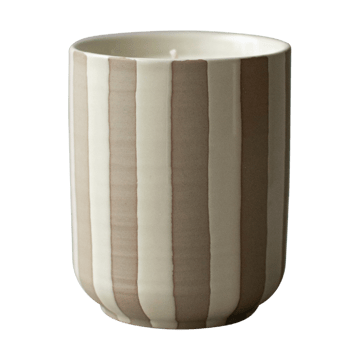 Burn duftlys 60 t - Stripe creme - DBKD