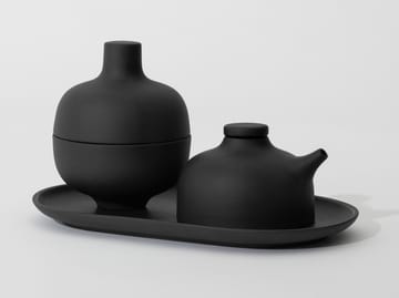 Sand tallerken oval 12,5 x 20 cm - Black clay - Design House Stockholm