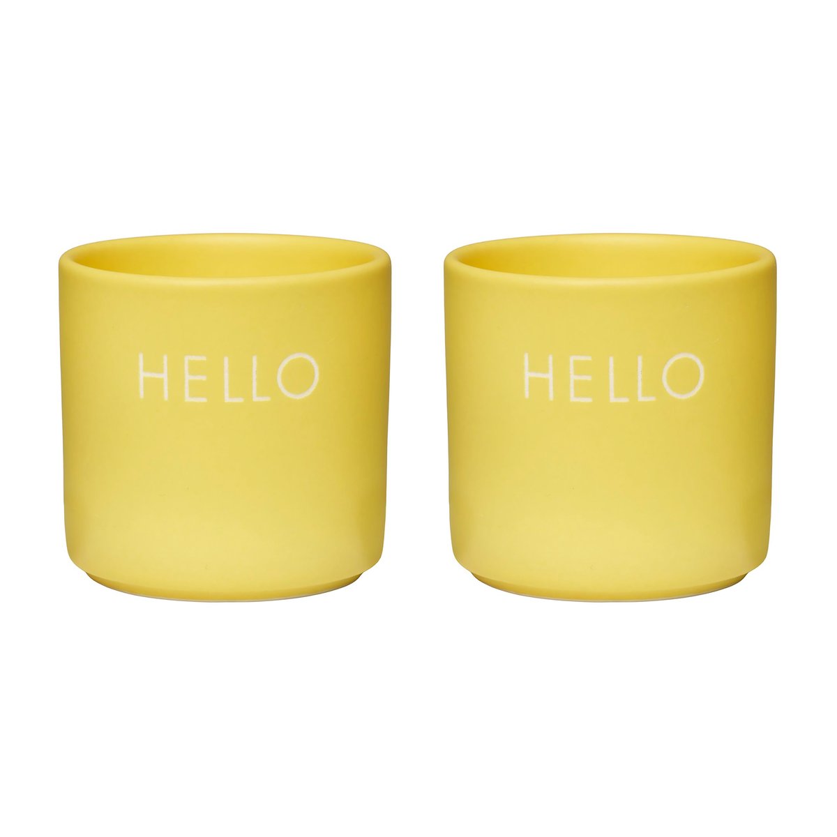 Design Letters Design Letters eggeglass 2-pakning Hello-yellow