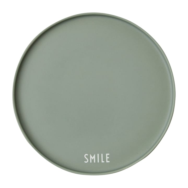 Design Letters favorittallerken Ø 22 cm, Smile-green Design Letters