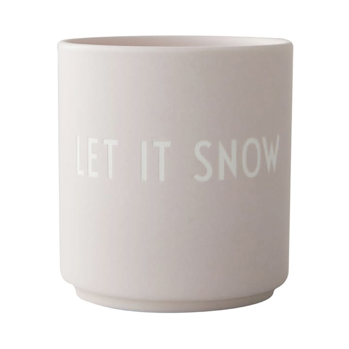 Design Letters favorittkopp 25 cl - Let it snow-pastel beige - Design Letters