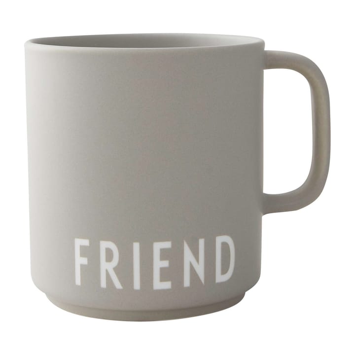 Design Letters favorittkopp med hank 25 cl - Friend-grey - Design Letters