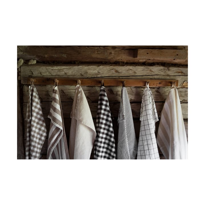 Ernst kjøkkenhåndkle brede striper 47x70 cm, Muldvarp-hvit ERNST