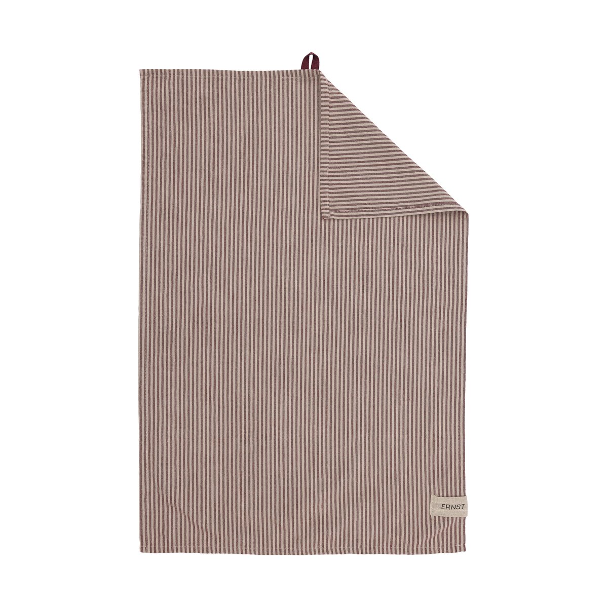 ERNST Ernst kjøkkenhåndkle smale striper 47×70 cm Rød-beige