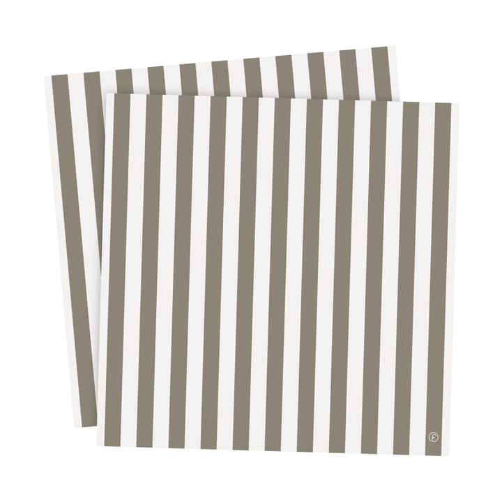 Ernst serviett, stripete 33x33 cm 20 pack, Muldvarp-hvit ERNST