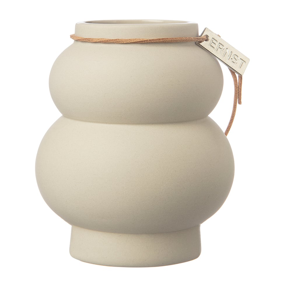 ERNST Ernst steingodsvase kurvet 21,5 cm Beige