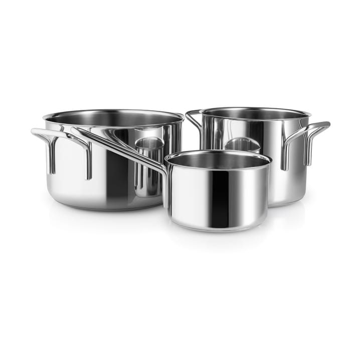 Eva Trio Stainless Steel grytesett 3 deler - Rustfritt stål - Eva Solo