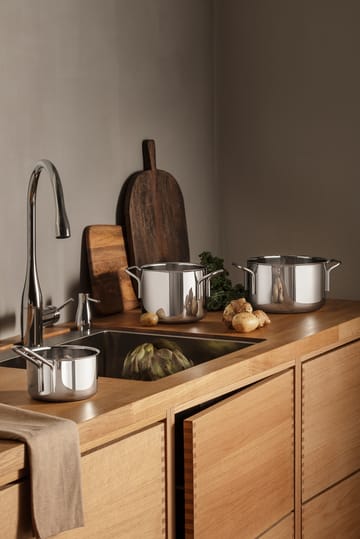 Eva Trio Stainless Steel grytesett 3 deler - Rustfritt stål - Eva Solo