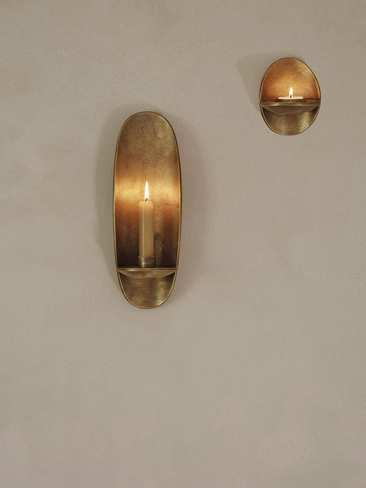 Agapé telysholder vegg, Brass finish ferm LIVING