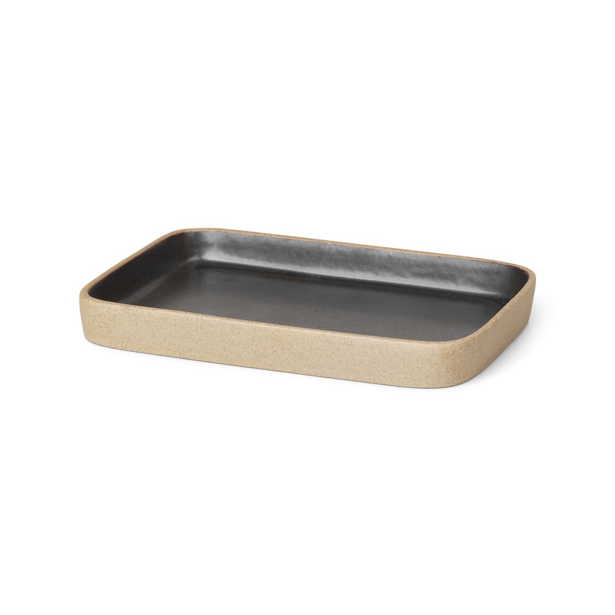 ferm LIVING Bon dekorasjonsbrett liten Beige-svart