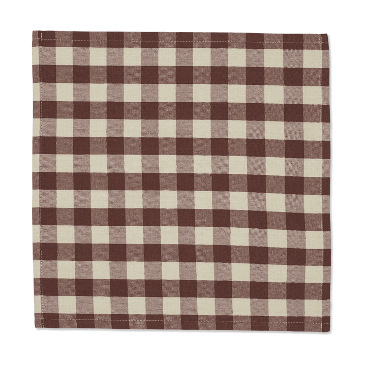 Bothy Check bomullserviett 40x40 cm 4-stk., Cinnamon-grey green ferm LIVING