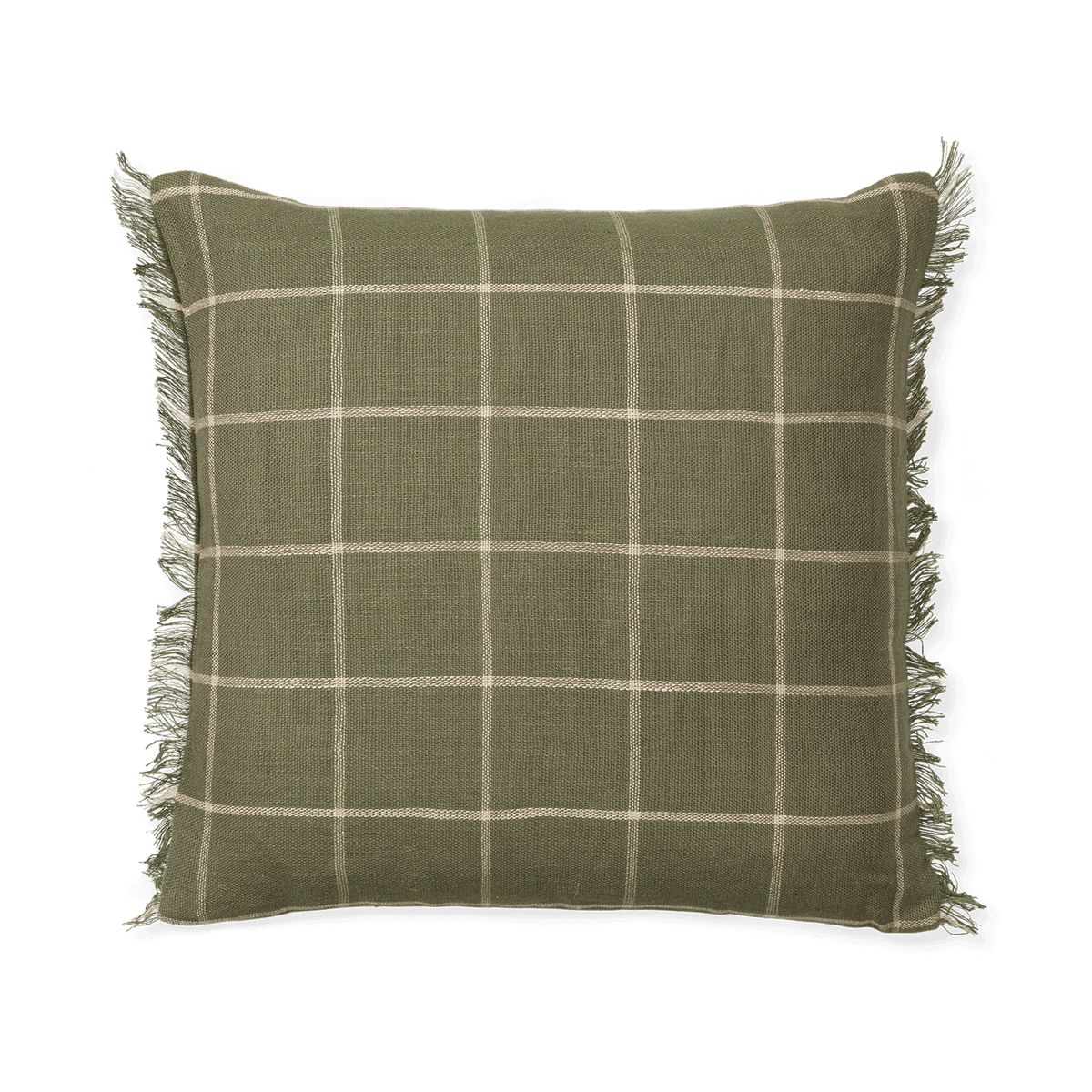 ferm LIVING Calm putetrekk 50 x 50 cm Olive-Off-white