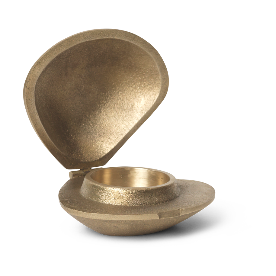 ferm LIVING Clam lyslykt Brass