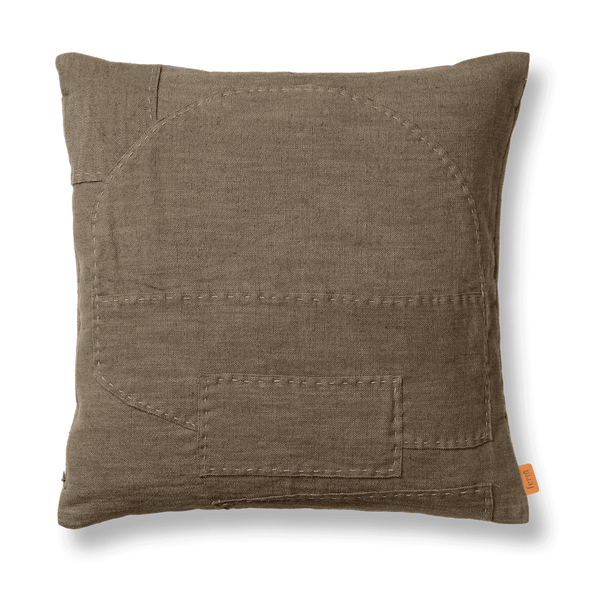 ferm LIVING Darn putetrekk 50 x 50 cm Dark Taupe