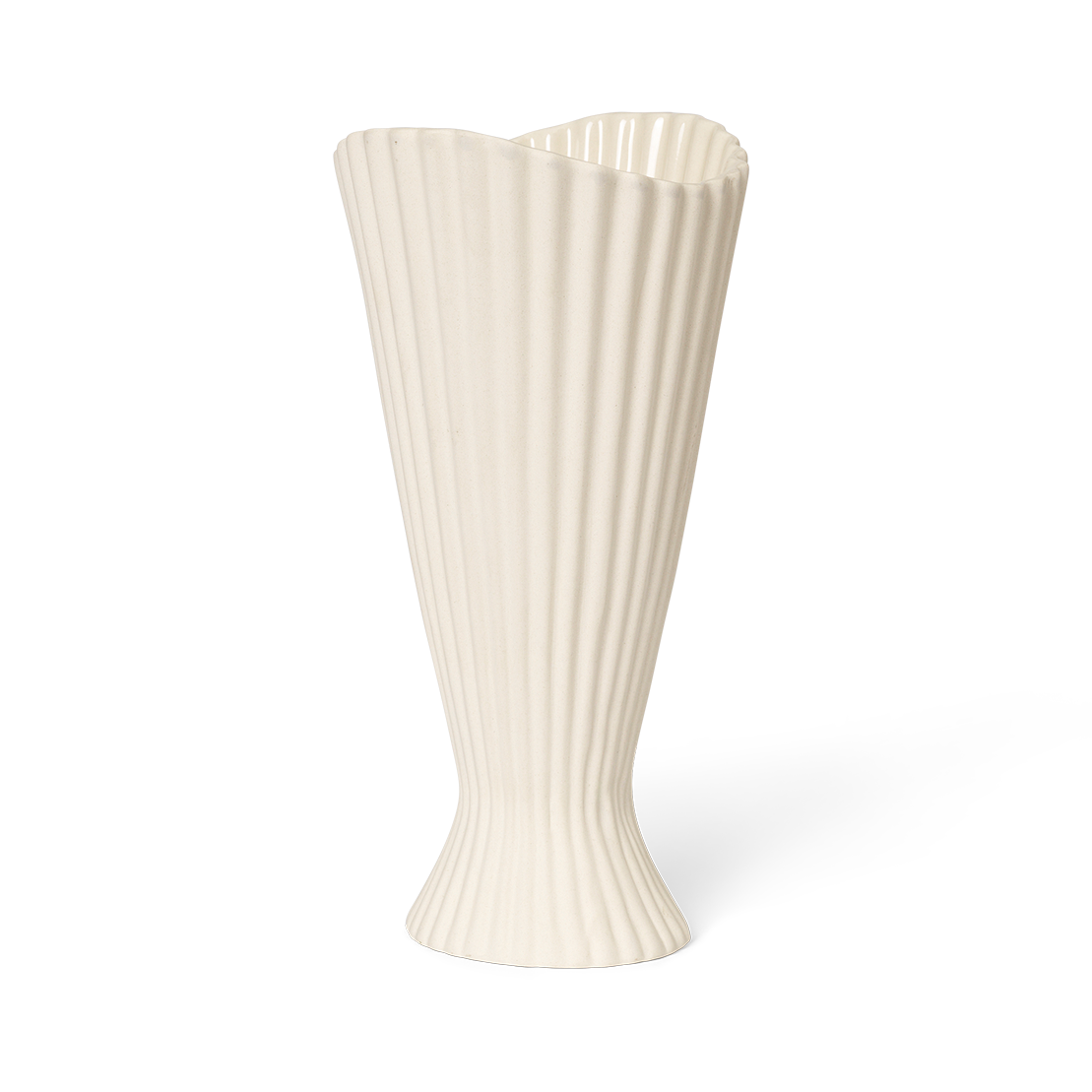 ferm LIVING Fountain vase 23 cm Off white