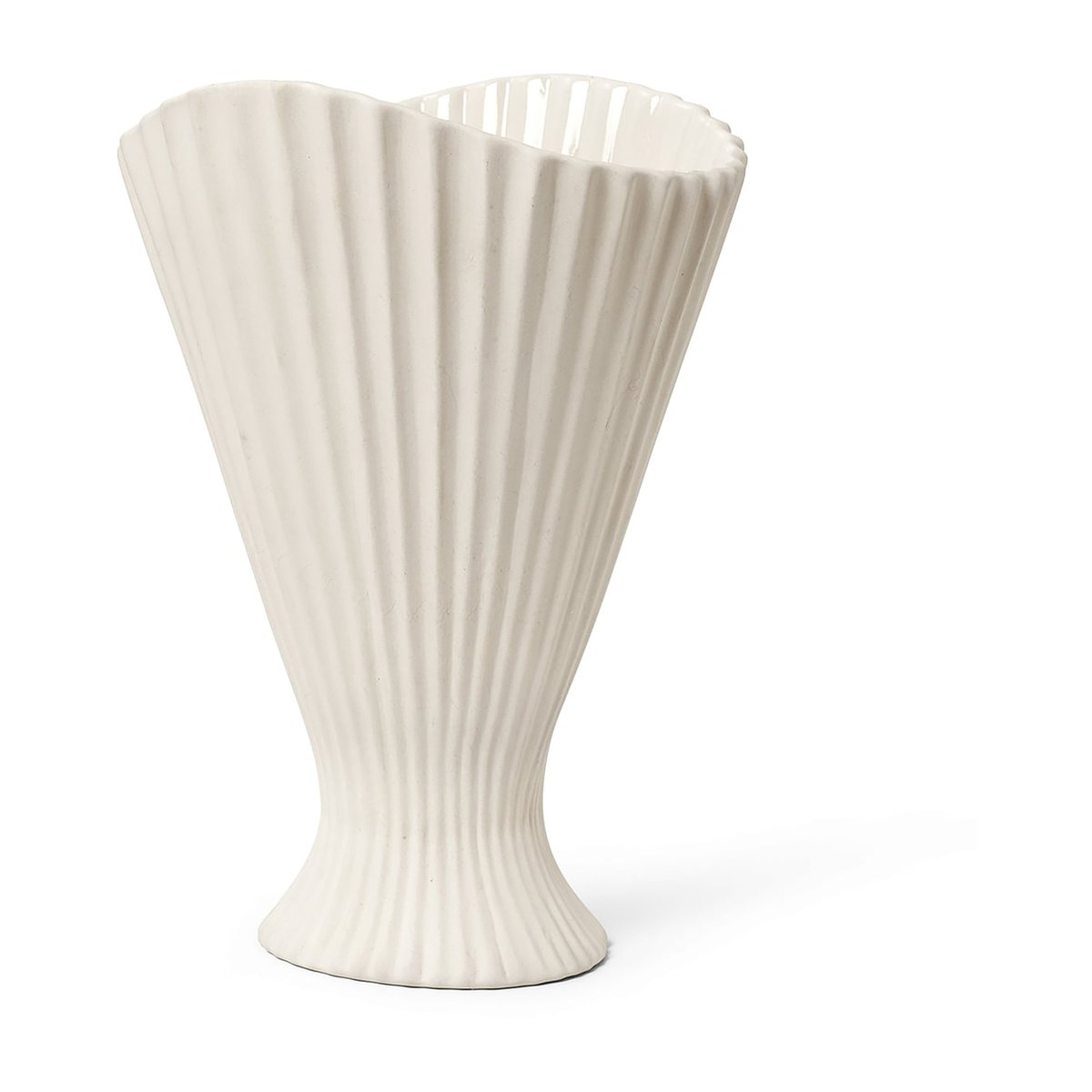 ferm LIVING Fountain vase off white