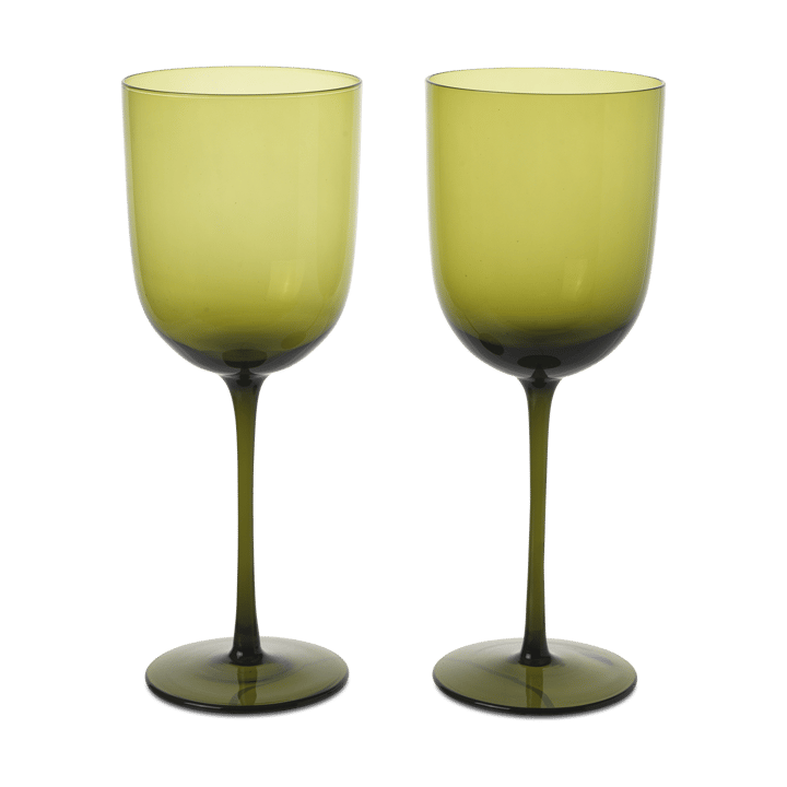 Host rødvinsglass 36 cl 2-pakning - Moss Green - Ferm LIVING