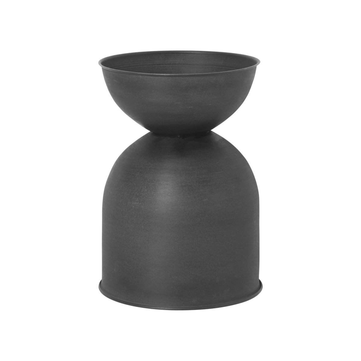 ferm LIVING Hourglass krukke liten Ø31 cm Svart-mørkegrå