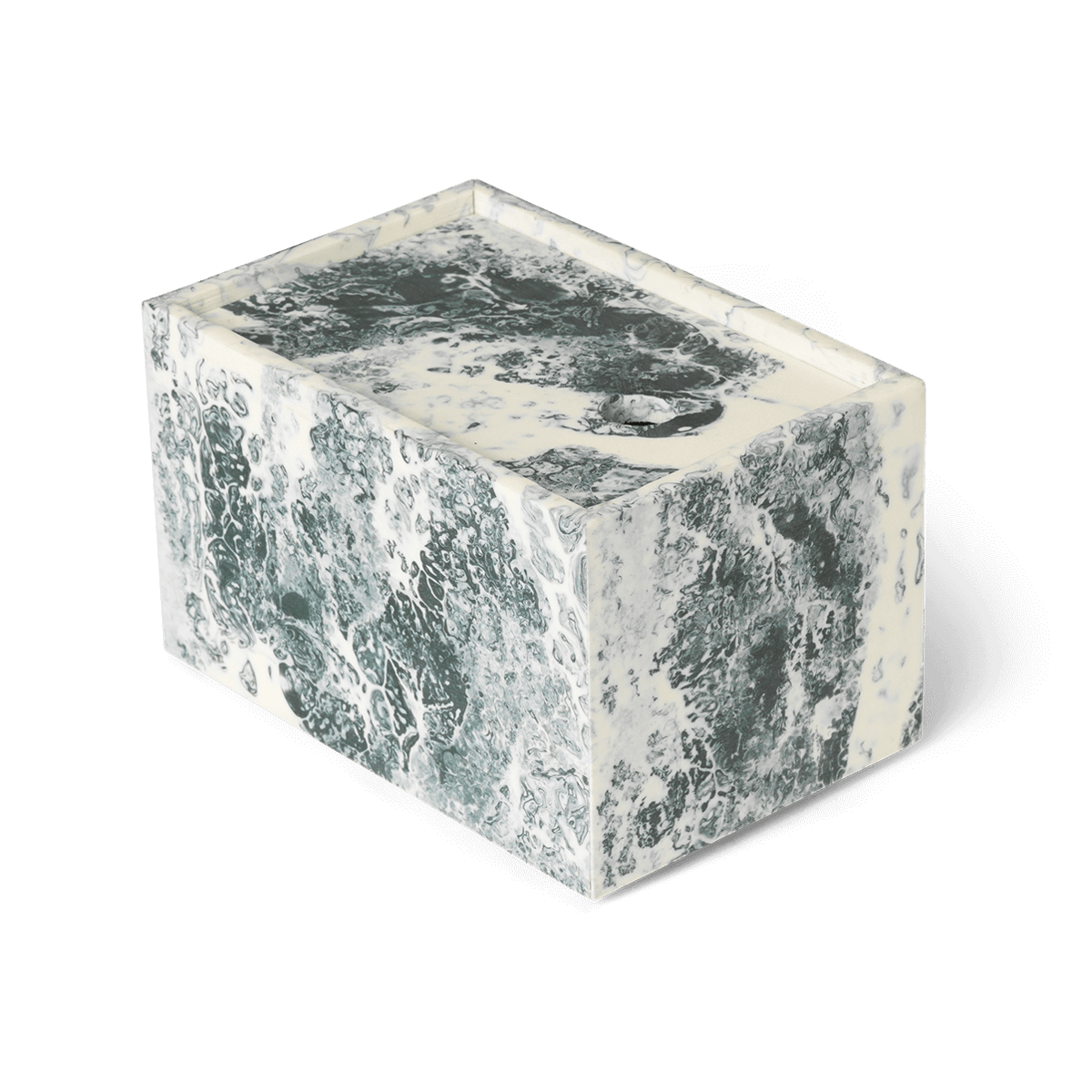 ferm LIVING Mist oppbevaringsboks 10×15 cm Emerald-off white