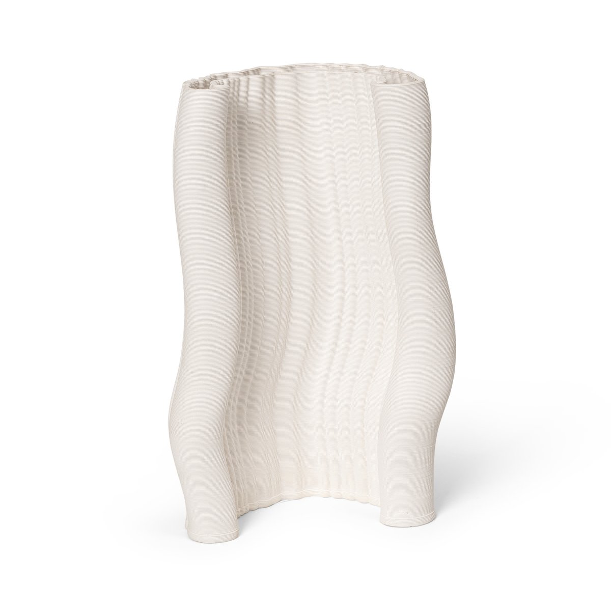 ferm LIVING Moire vase 19 x 30 cm Offwhite