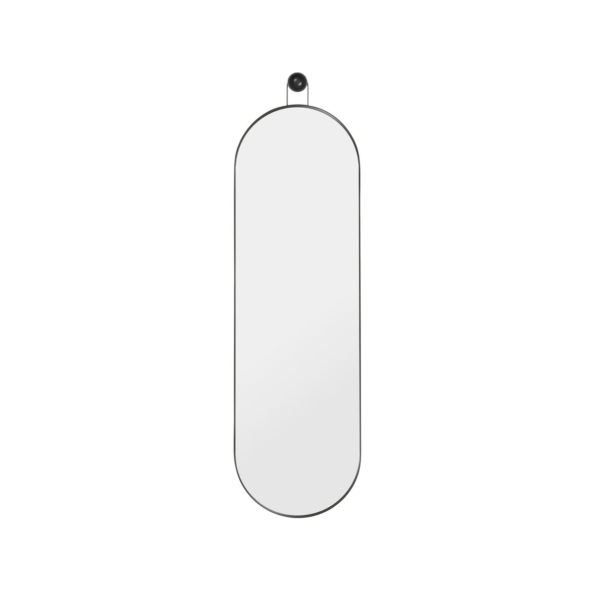 ferm LIVING Poise oval speil svart