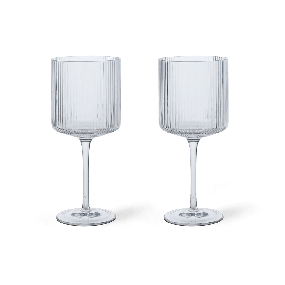 ferm LIVING Ripple rødvinsglass 32,5 cl 2-pakning Clear