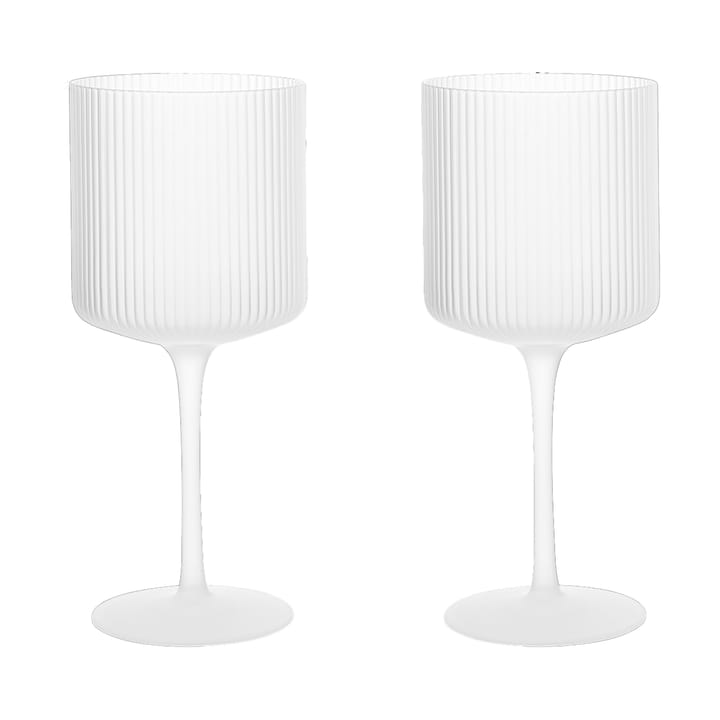 Ripple rødvinsglass 32,5 cl 2-pakning - Frosted - Ferm Living