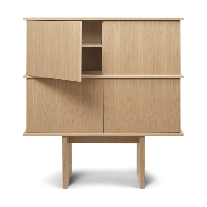 Stilt sideboard double 109x100 cm, Natural oak ferm LIVING