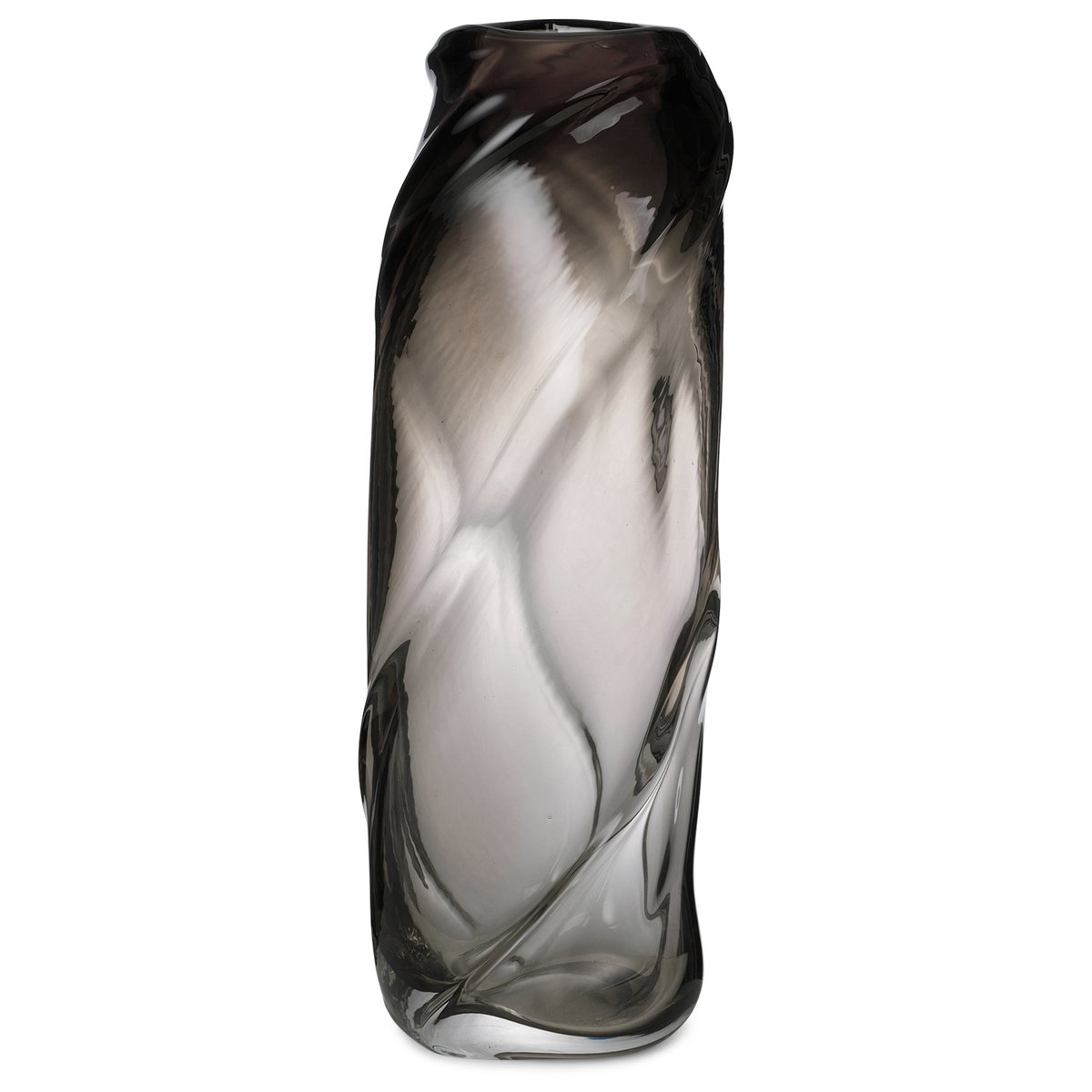 ferm LIVING Water Swirl vase Smoked grey