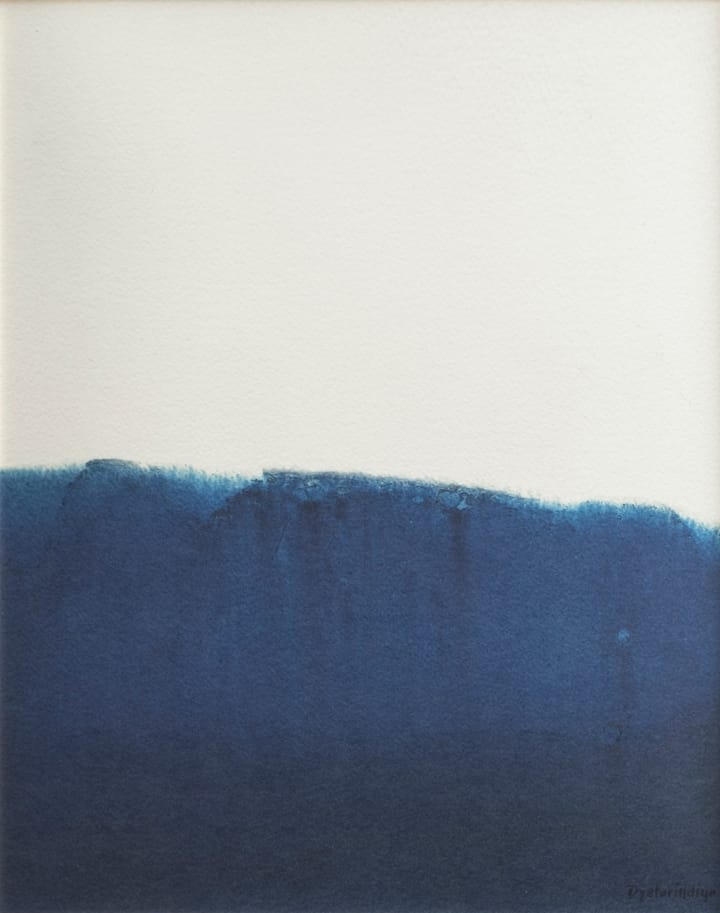 Dyeforindigo ocean 1 plakat 40 x 50 cm - Blå-hvit - Fine Little Day