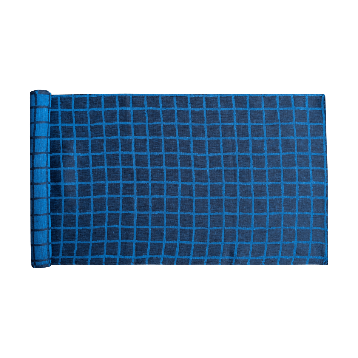 Fine Little Day Rutig jacquardvevd bordsløper 45×150 cm Blue-black