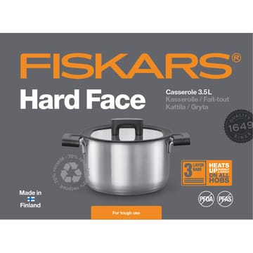 Hard Face Steel gryte med lokk - 3,5 L - Fiskars