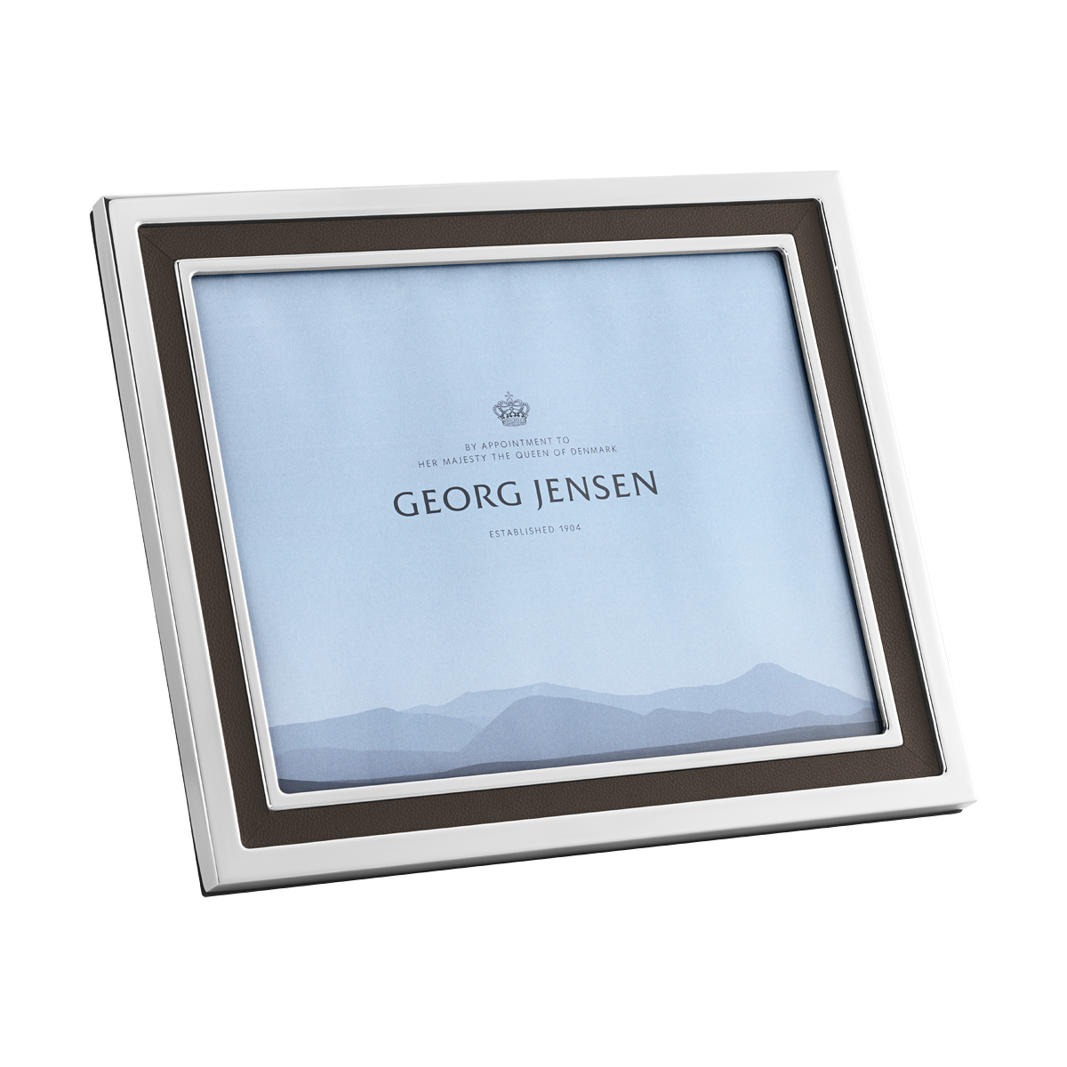 Georg Jensen Manhattan Ramme stor 30×25 cm Rustfritt stål-lær