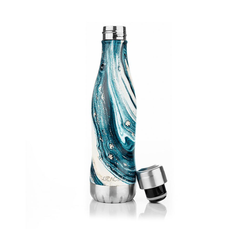 Glacial Glacial vannflaske 400 ml Indigo marble