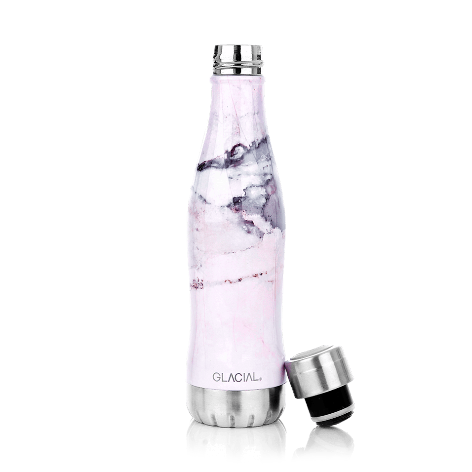 Glacial Glacial vannflaske 400 ml Pink marble