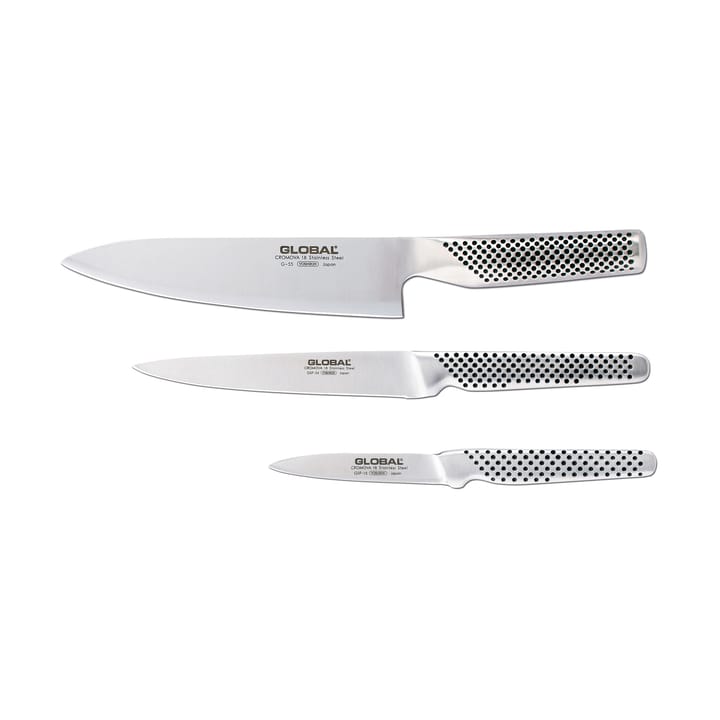 Global G-551524 knivsett, 3 kniver - Rustfritt stål - Global
