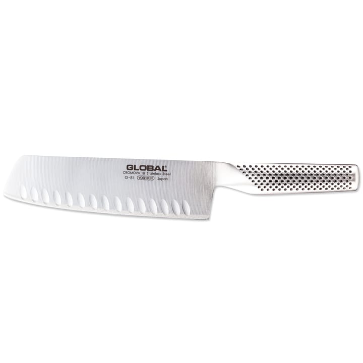 Global G-81 grønnsakskniv olivenslipt 18 cm, rustfritt stål Global