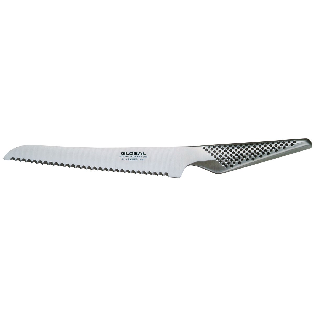 Global Global GS-61R brødkniv 16 cm tagget rustfritt stål