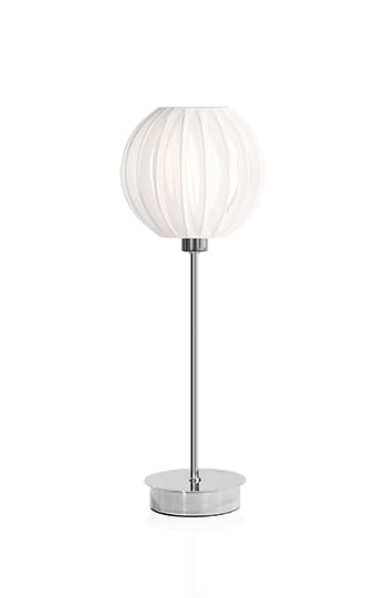 Plastband bordlampe, Hvit-krom Globen Lighting