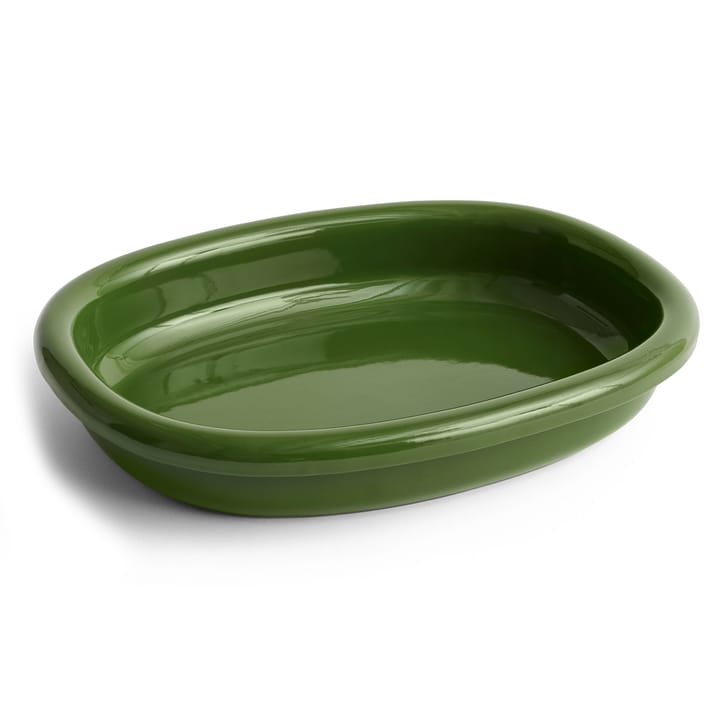 Barro ovalt serveringsfat stort 27x36 cm, Green HAY