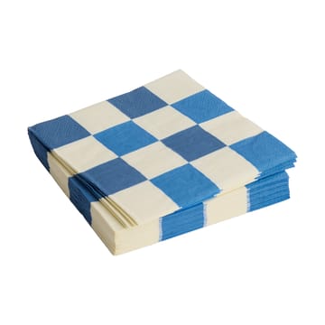 Pattern Lunch Check serviett 33x33 cm 20-pakning - Off white-blue M - HAY