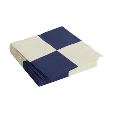 Pattern Lunch Check serviett 33x33 cm 20-pakning - Off white-dark blue L - HAY