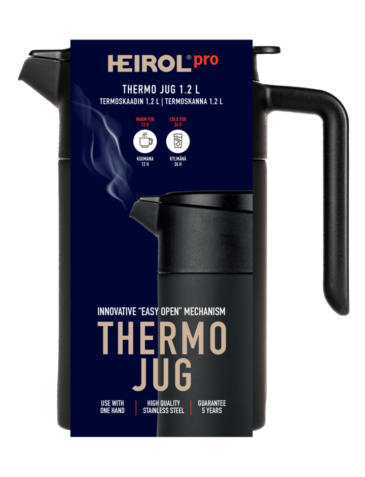 Heirol termokanne 1,2 l, Svart Heirol