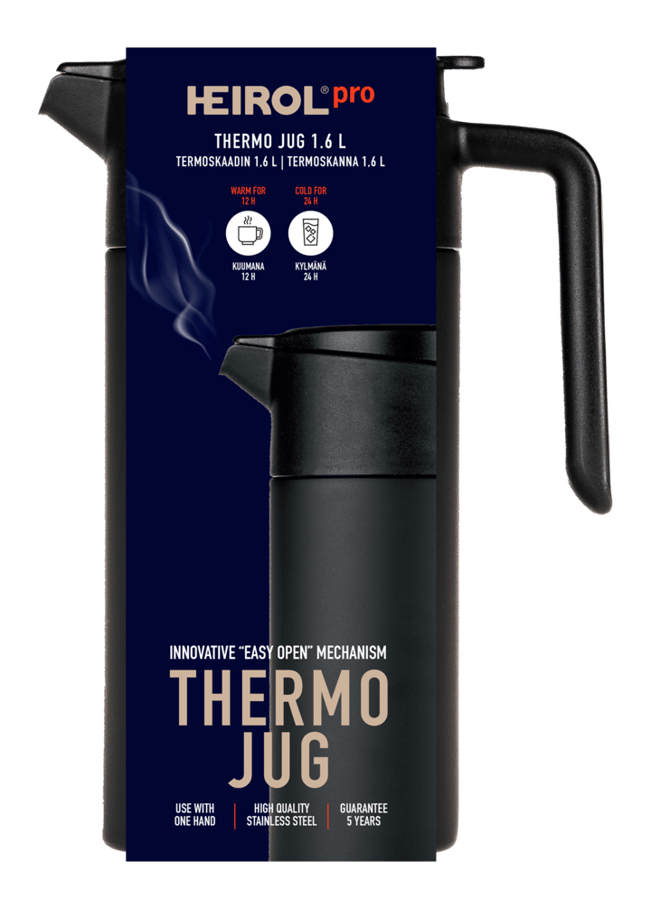 Heirol termokanne 1,6 l, Svart Heirol