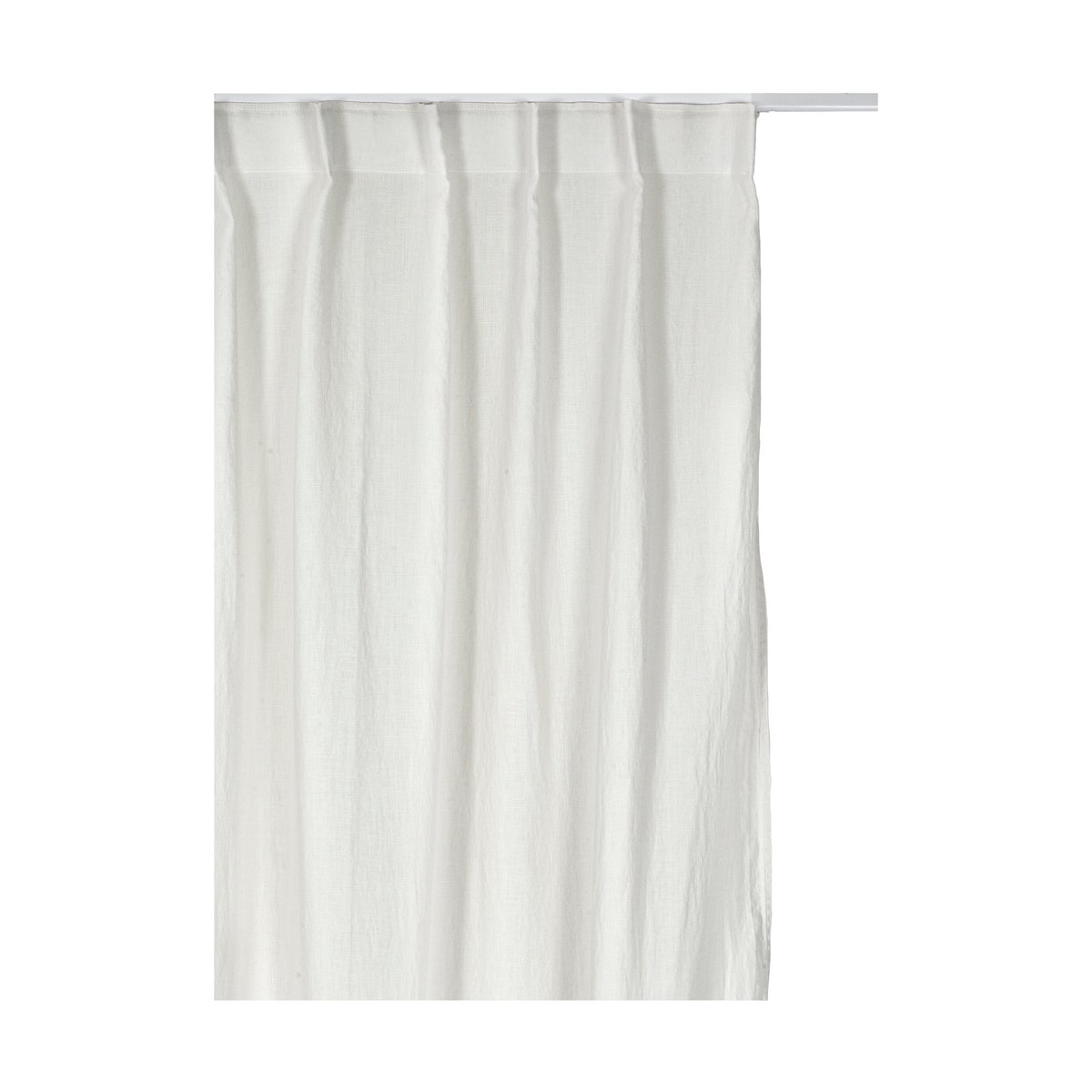 Himla Sunrise gardin med plissébånd 140×250 cm Fog (beige)