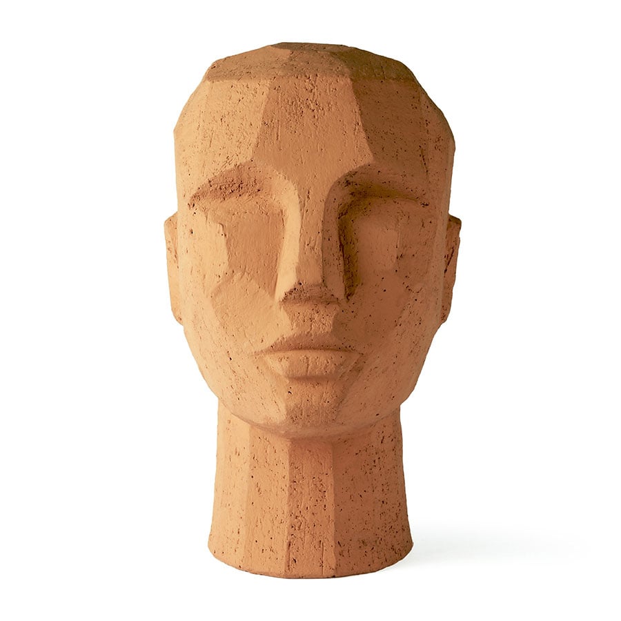 HKliving Abstrakt Hovedskulptur 18x15x25 cm Terracotta