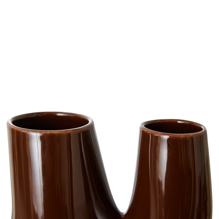 Ceramic organic vase large 25 cm, Espresso HKliving