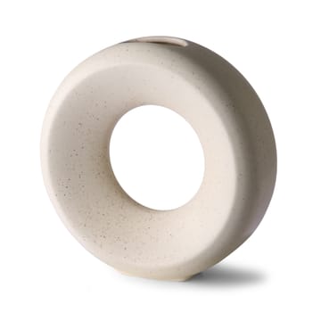 Circle vase M 24,5 cm - White speckled - HKliving