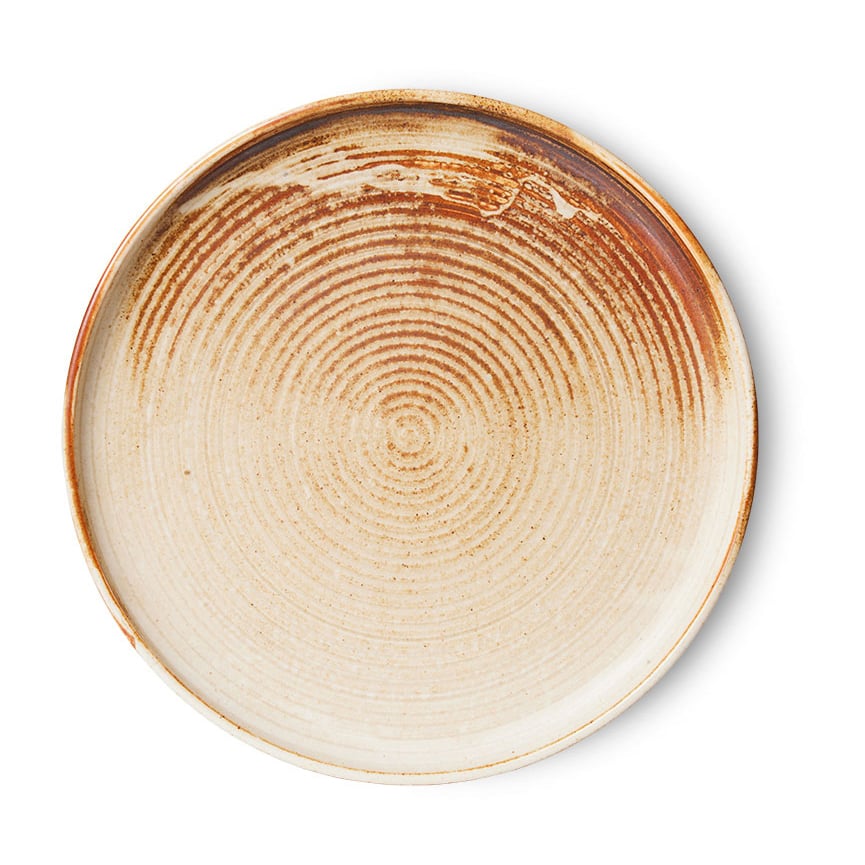 HKliving Home Chef side plate assiett Ø20 cm Rustic cream-brown